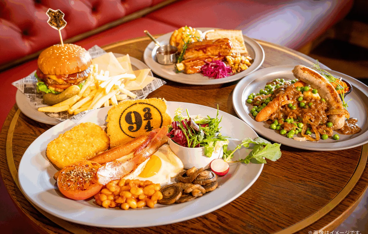 Food and drink served at the Studio Tour