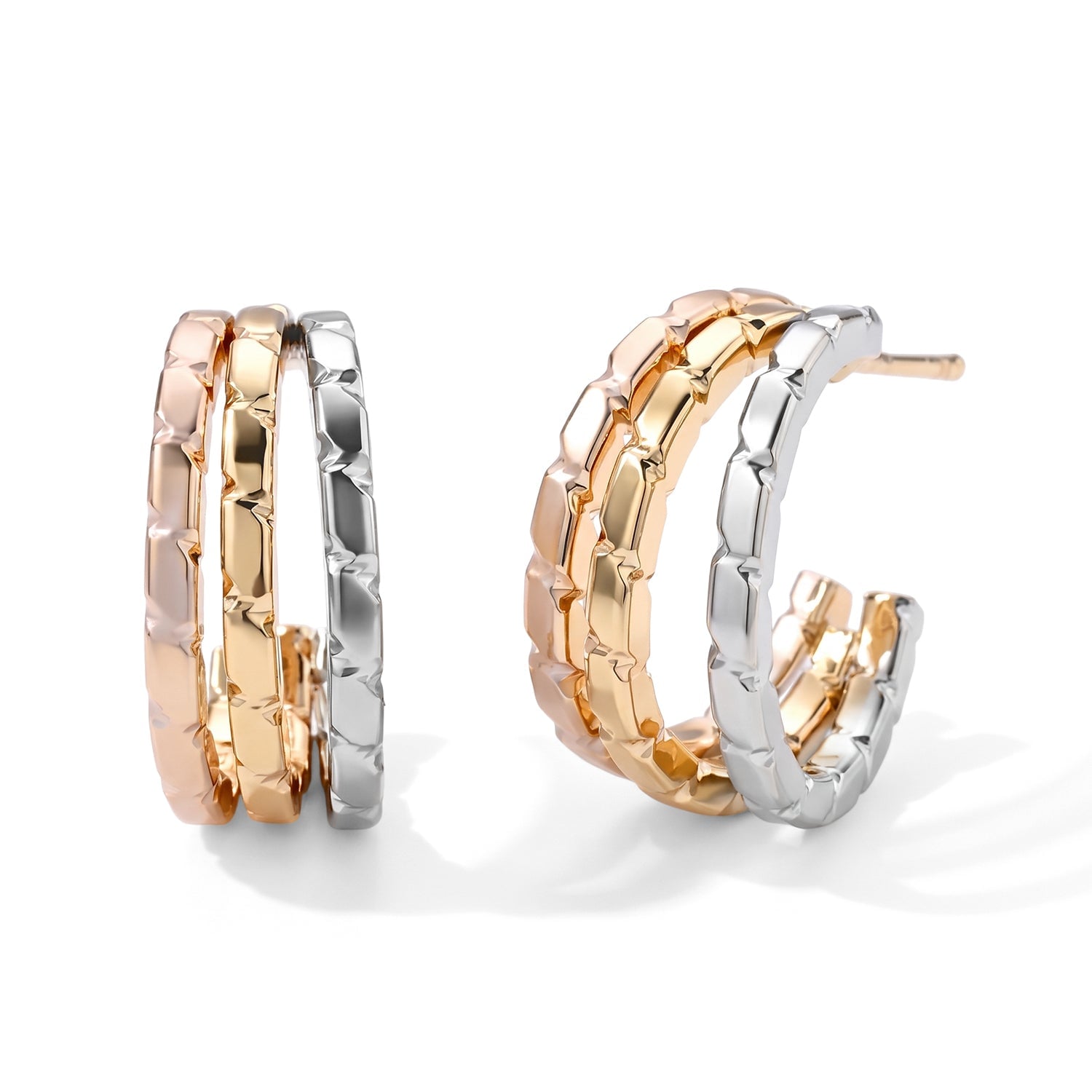 Yellow brass fancy earrings from The Jewellery Channel