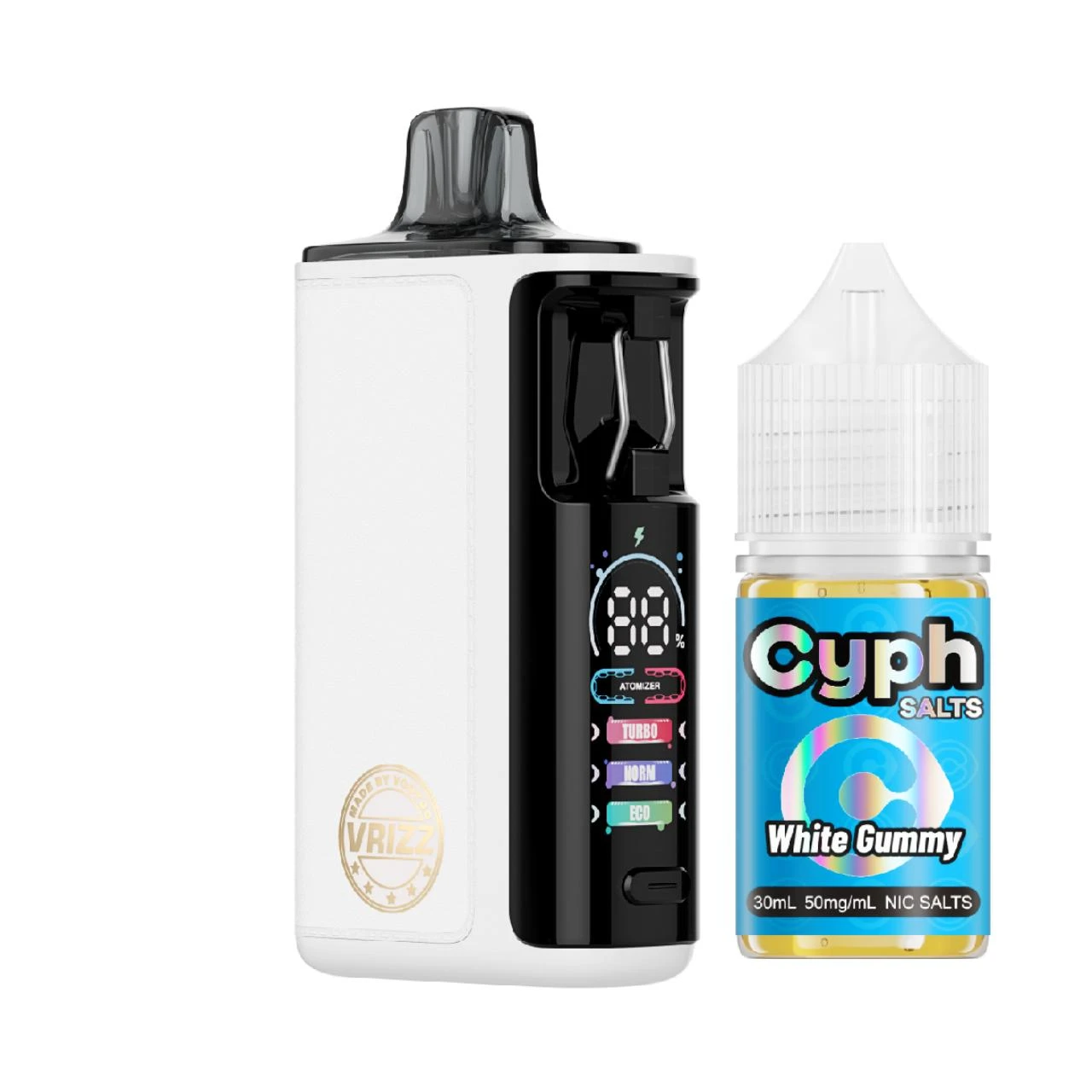 VooPoo VRIZZ 2 x Cyph starter kit in white