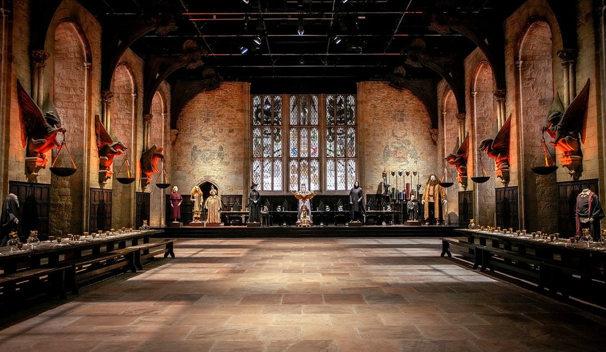 The Great Hall film set inside Warner Bros. Studio Tour Tokyo