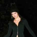 Wiskii black slim-fit jacket with a double front zipper