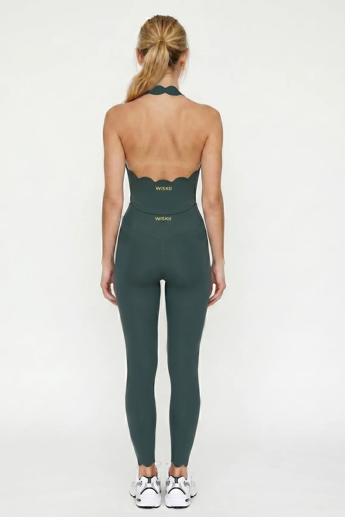 Wiskii High-Waist Scallop Scrunch Legging in deep sea