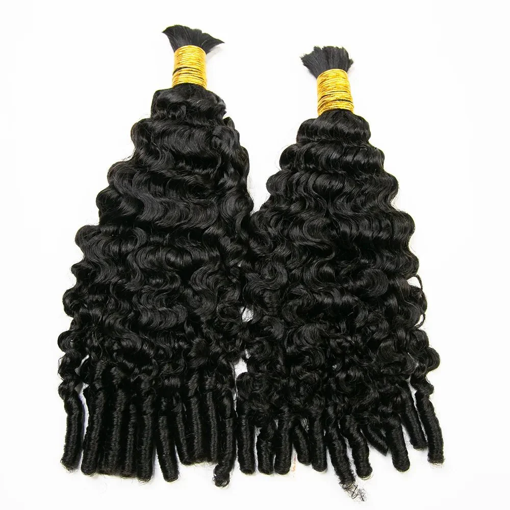 Water curly bulk human hair for braiding