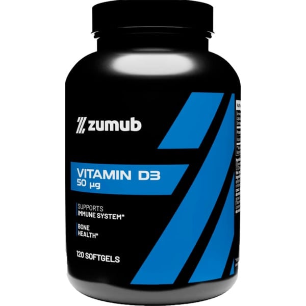 Flacon de vitamine D3 Zumub en gélules